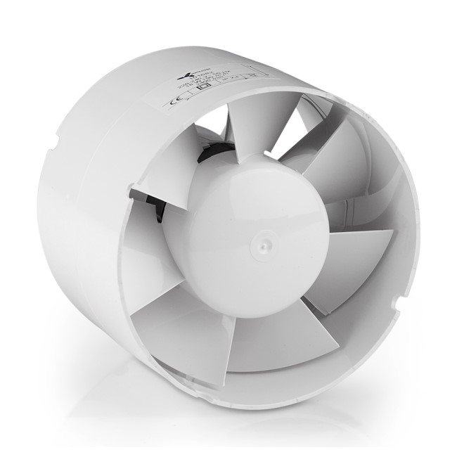 Ventilution Axiallüfter, 190 m³/h, für 125 mm Rohr, gerader Anschluss