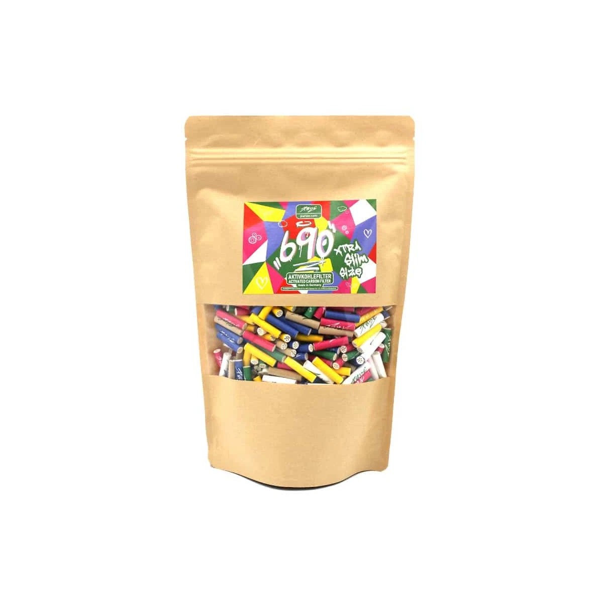 PURIZE Aktivkohlefilter XTRA Slim Size 6mm (690 Stück)