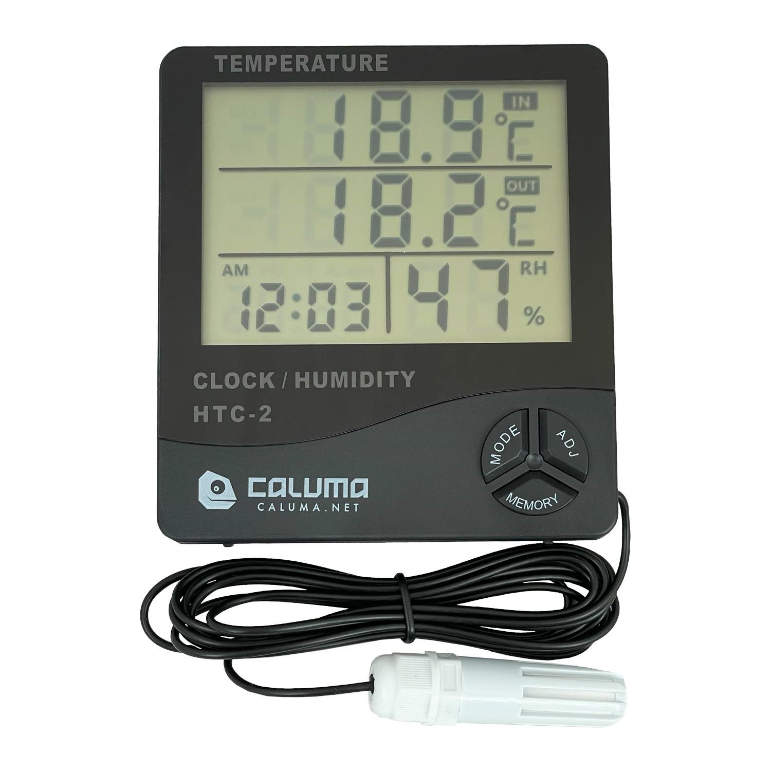 Thermo-Hygrometer mit Uhr und externer Sonde